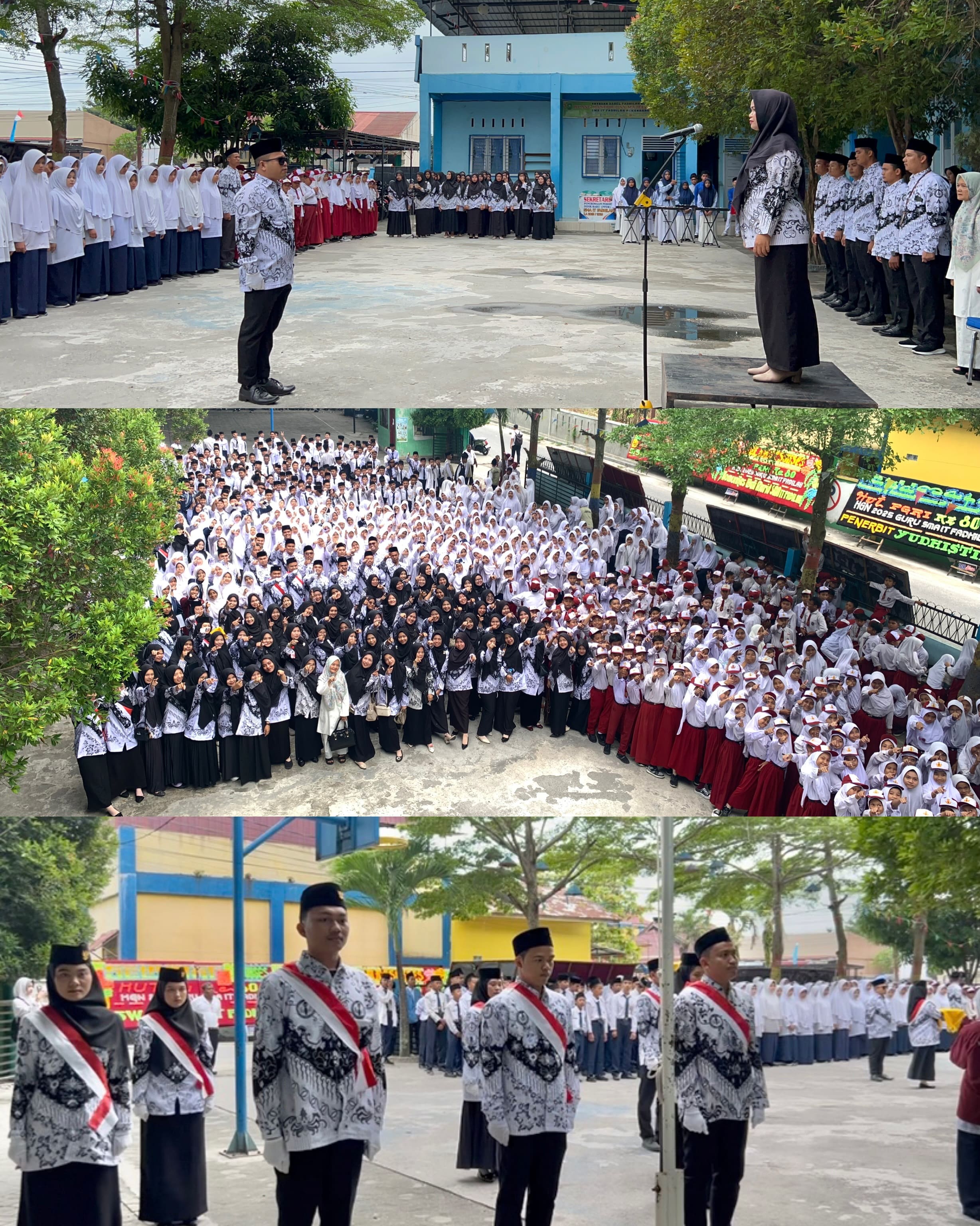 Upacara Memperingati Hari Guru Nasional Seyayasan Darel Fadhilah Pekanbaru