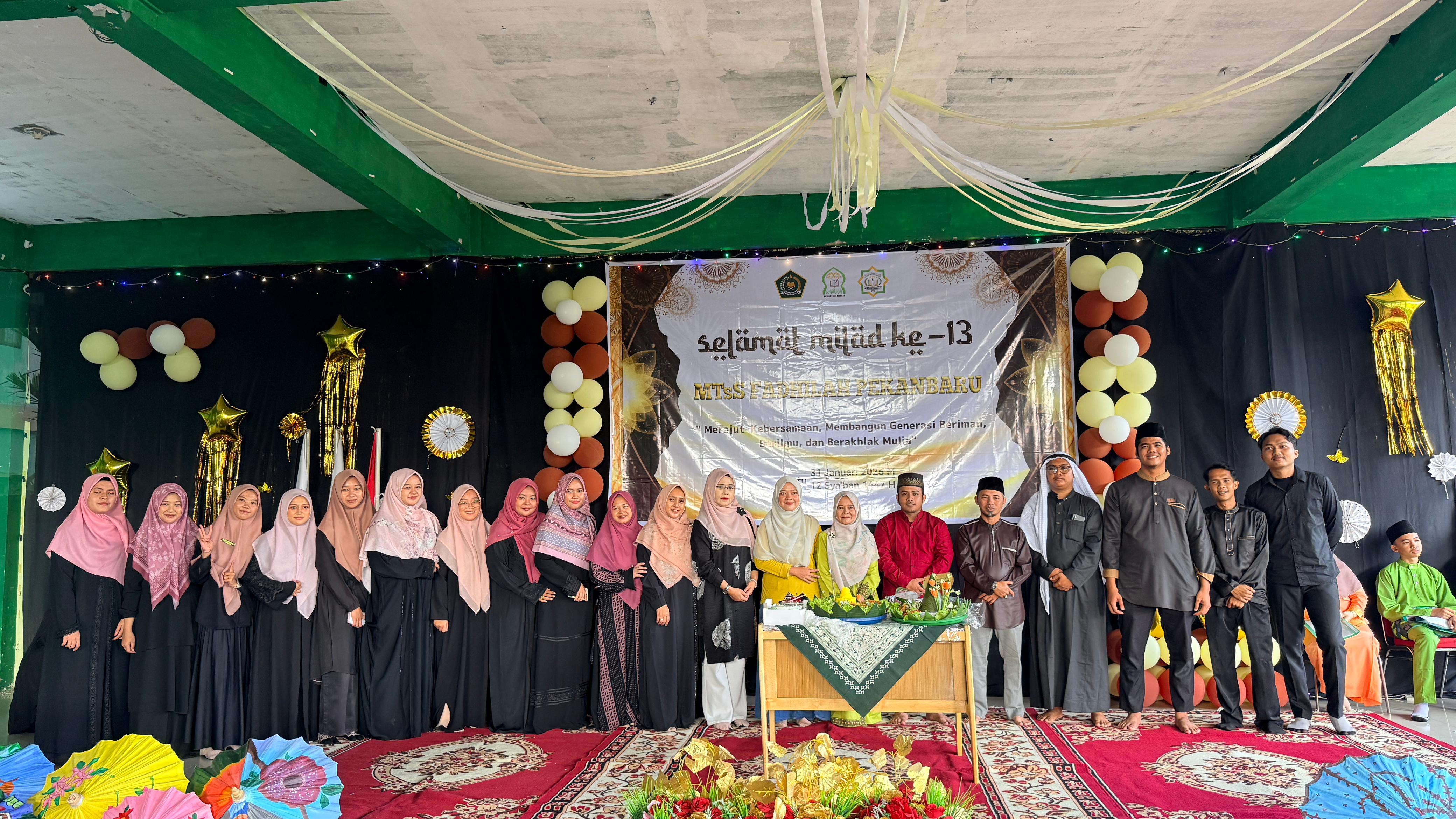 MTs Fadhilah Pekanbaru peringati Milad Ke 13 Dengan Khidmat dan Meriah